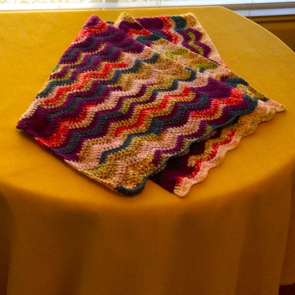 Hand Crocheted Zig Zag Wrap